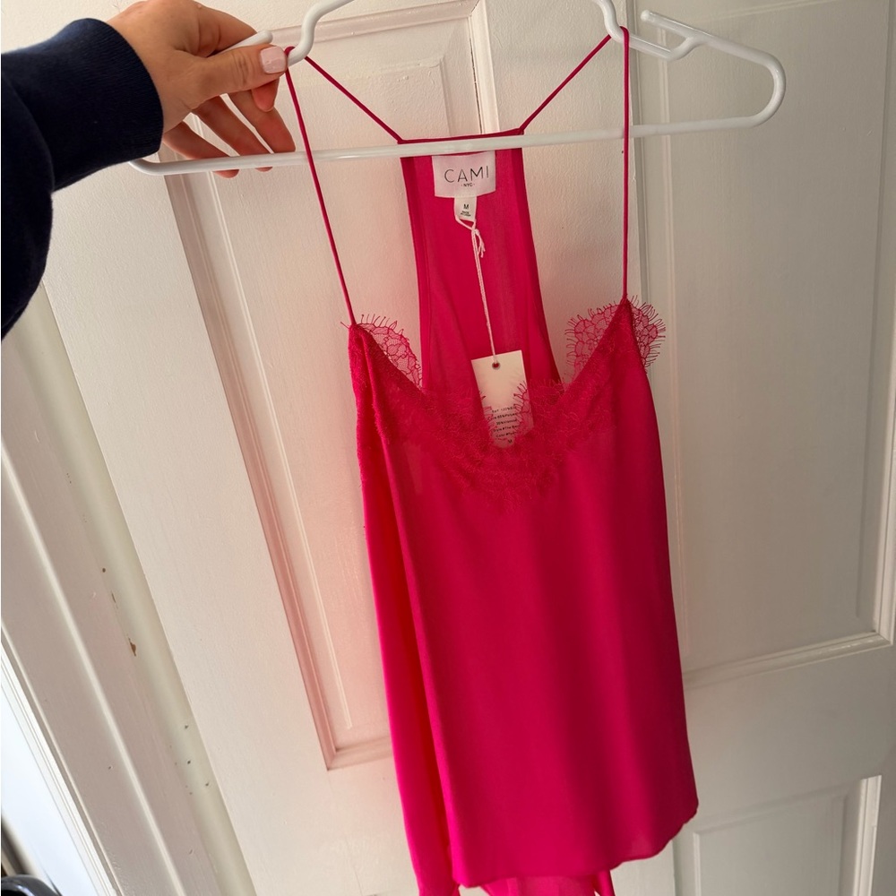 Cami NYC Fuchsia Silk Top